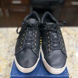 Ralph Lauren Longwood Nappa Leather Sneaker- Black
